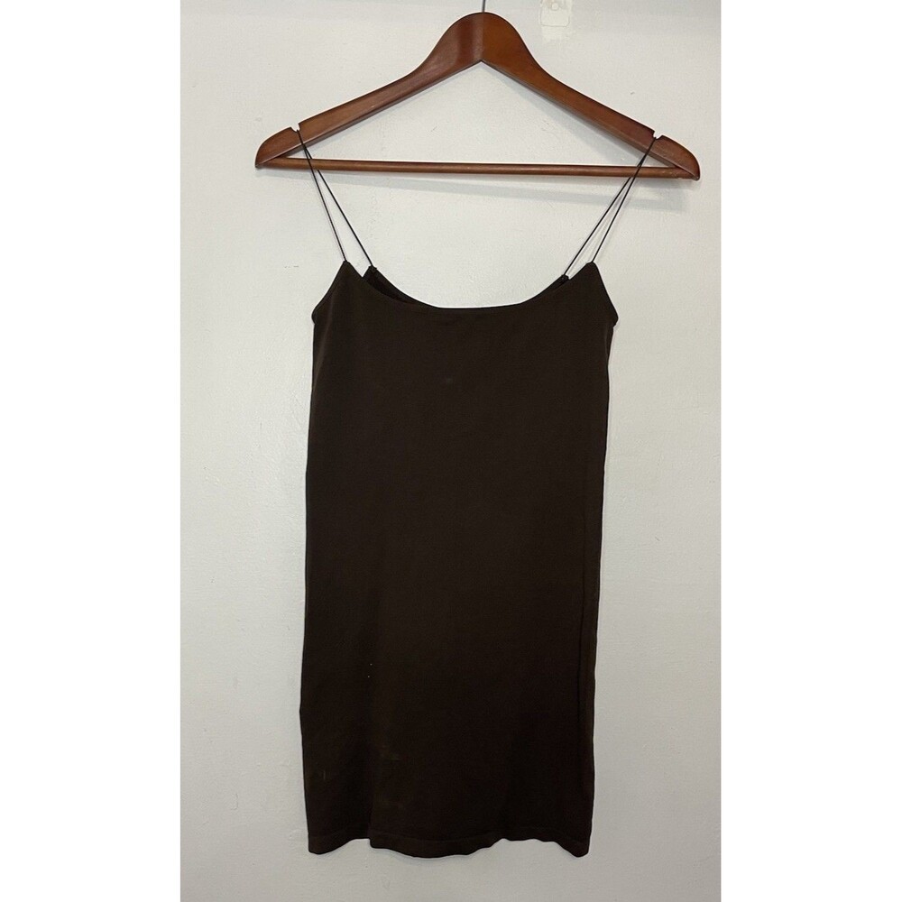 Intimately Free People Women's Medium Large Brown Spandex Mini Slip Dress